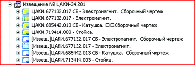 Рис. 11. Состав ДЭ-Т «Извещение на изменение»