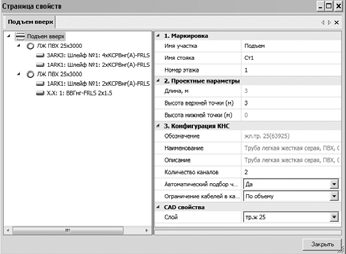 Рис. 5. Вертикальные трассы