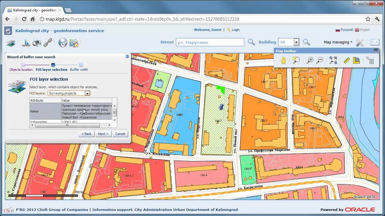 CS UrbanView GIS-portal general features demonstration